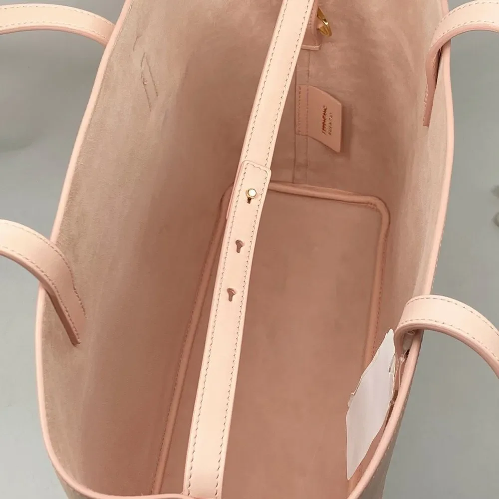 Salvatore Ferragamo Pink Leather Tote Bag